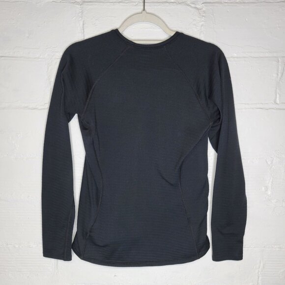 Eddie Bauer First Ascent Women's Large Shirt Top Black Base Layer Polartec Power - Picture 2 of 6